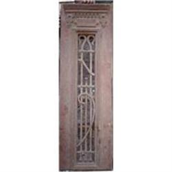 French Colonial Pine Iron Door Panel #1889014