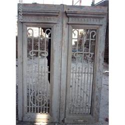 French Colonial Double Pine Iron Doors #1889023