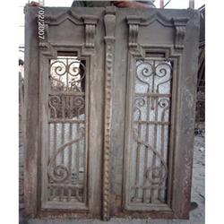 French Colonial Pine Iron Doors Panels #1889026