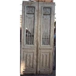 French Colonial Double Pine Iron Doors #1889036