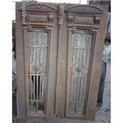 French Colonial Double Pine Iron Doors #1889037