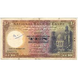 Rare Ten Egyptian Pounds Year 1947 #1889041