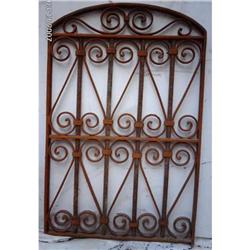 Pair of Wrought Iron Arched Top Gates / Windows#1889042