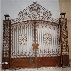 Wrought Iron Garden Driveway Entry Gates  #1889048