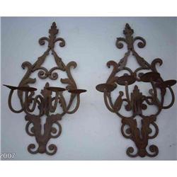 Pair of  Traditional wrought iron Wall Sconces #1889056