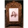 Image 1 : ANTIQUE Metal Frame w/ Angel Face Renaissance #1889108