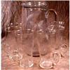 Image 1 : Etched LEMONade SET Pitcher 6 glasses + HANDLES#1889110