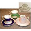 Image 1 : AYNSLEY Demitasse Cups & Saucers 3 Patterns #1889112
