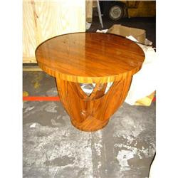 Rosewood Art Deco Style round side table #1889118