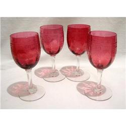 4 Glass Cranberry midcrystal #1889131