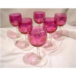 6 Cranberry Glasses midcrystal #1889135