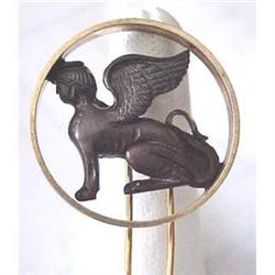 Gold washed sterling  figural Griffin stickpin #1889138