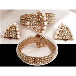 Vintage 200 RHINESTONE BUCKLE Bracelet ER #1889152