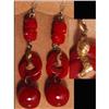 Image 1 : Egyptian REVIVAL SNAKE RED DROP Earrings #1889173