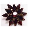 Image 1 : Vintage DECO BOHEMIAN GARNET  Cluster brooch #1889204