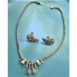 GORGEOUS ~KRAMER~ DEMI PARURE CLEAR RHINESTONE #1889292