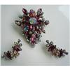 Image 1 : GORGEOUS PURPLE AB & RHINESTONE DEMI PARURE #1889300