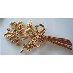 BREATHTAKING HUGE FLOWER RHINESTONE BROOCH #1889302