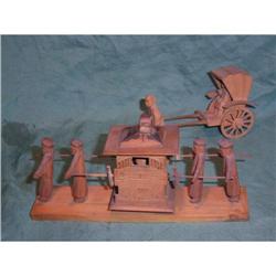 2  chinese wooden statues about transport #1889407