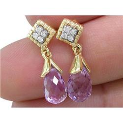 Amethyst and Diamond Earrings #1889518