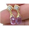 Image 1 : Amethyst and Diamond Earrings #1889518