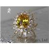 Image 1 : RHJ Beautiful Burnt Canary cubic zirconium Ring#1901239