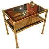 Image 1 : Pair of Brass and Glass Side Tables #1901267