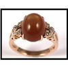 Image 1 : Graceful 18K Rose Gold Ring with Orange Color #1901276