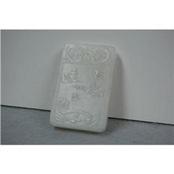 Well  Carved  Celadon  Jade  Pendant. #1901377
