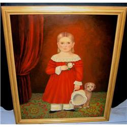 Folk Art Painting Girl Jane Eckelberry #1901415