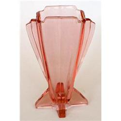 Pink Pressed EAPG Glass Vase #1901538