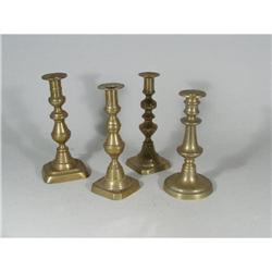 Four Brass English Candlesticks, 1800's #1901569