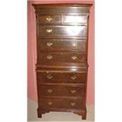 Chippendale Style Chest On Chest With Desk #1901580