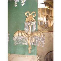 Antique French Bronze Palm Leaf Sconces #1901586