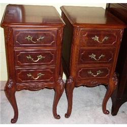 Pair of French Style Nightstands Commodes #1901600