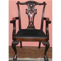 Six Mahogany Chippendale Style Dining Chairs #1901633