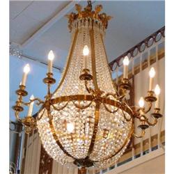 Beaded Empire Style Crysta Chandelier Fixture #1901637