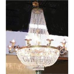 Monumental Empire Style Beaded Chandelier #1901662