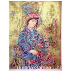Umbria's  Garden  serigraph by Edna Hibel #1901699