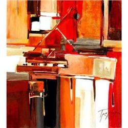 Yuri Tremler , Piano In Red, Hand Signed #1901911