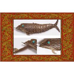 RARE fish FIGURAL VINAIGRETTE perfume fob  #1901925