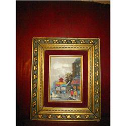 Moulin Rouge painting signed s. bonham o board!#1901928
