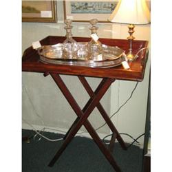 ENGLISH BUTLERS TRAY ON STAND #1901948