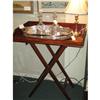 Image 1 : ENGLISH BUTLERS TRAY ON STAND #1901948