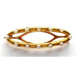 14 Kt. Gold and Natural Pearl and Barrette #1901978