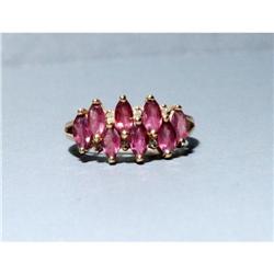 14K Gold  Pink Tourmaline & Diamond Ring #1902041