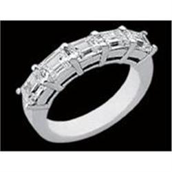 1.25 carat emerald cut diamonds 5 stone ring #1902075