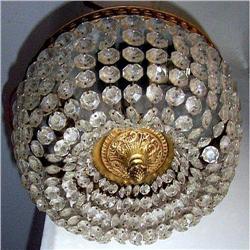 French ceiling mount crystal beads  bronze  #1902105