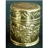 Image 1 : GOLD on  SILVER  TIFFANY REPOUSSE SNUFF / PILL #1902114