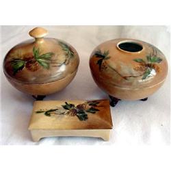 ARTIST SIGNED HANDPAINTED LIMOGES DRESSER SET #1902115